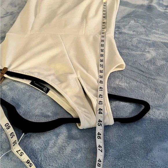 PrettyGarden Cream Asymmetrical Wrap Pencil Skirt Women’s Small NWT Midi - Picture 10 of 12